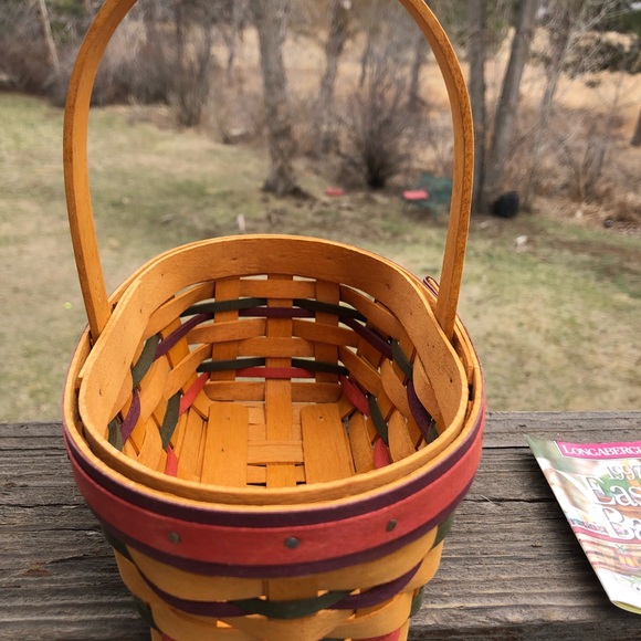 Longaberger vintage small stained 1997 Easter Basket Combo